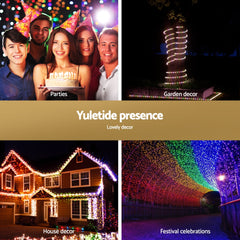 Jingle Jollys 20M Christmas Lights String Rope Light Decoration 600 LED Colorful