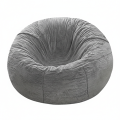 Bean Bag Chair Cover Soft Fluffy Lazy Lounger Protector Bedroom Balcony Large Round Couch Suitable For 1-2 People Diameter 150cm No Filling Cover Only