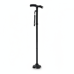 Walking Stick Cane Folding Handle Adjustable fixed LED Light Aid Holder Lighting