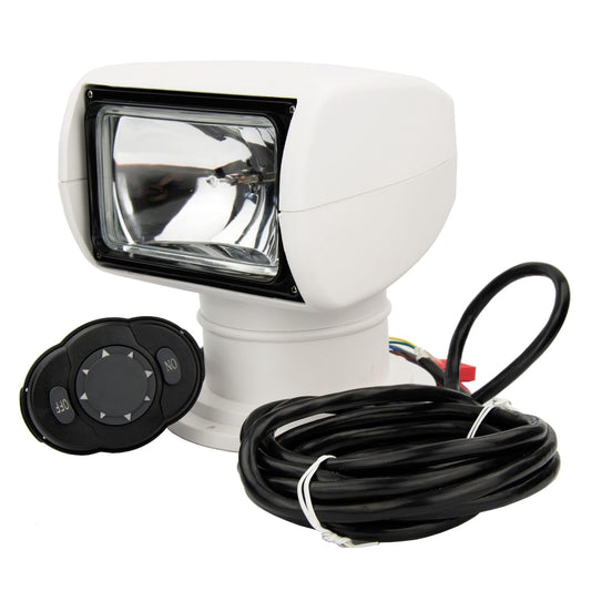 100W Halogen Marine Spotlight Remote-Controlled 2500 Lumens 360掳 Rotation IP67 Waterproof Durable Thermoplastic Build