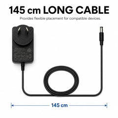 21V 1A AC DC Power Adapter 21W AU Plug Power Supply with DC Barrel Connector 145cm Cable for Compatible Electronic Devices Black