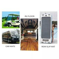 EVA Boat Flooring Mat Foam Boat Decking Faux Teak Marine Mat Boat Carpet Sea Deck Marine Flooring for Motorboat RV Yacht Kayak Surfboard 240cmx90cm