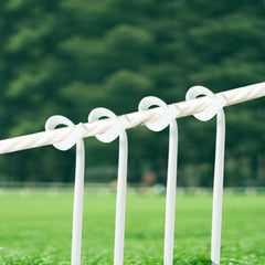 20PCS Tread in Pigtail Steel Posts Fence Pigtail Posts Electric Fence Anti-rust Pig Tail Strip Graze for Graze Farming Tape Fencing