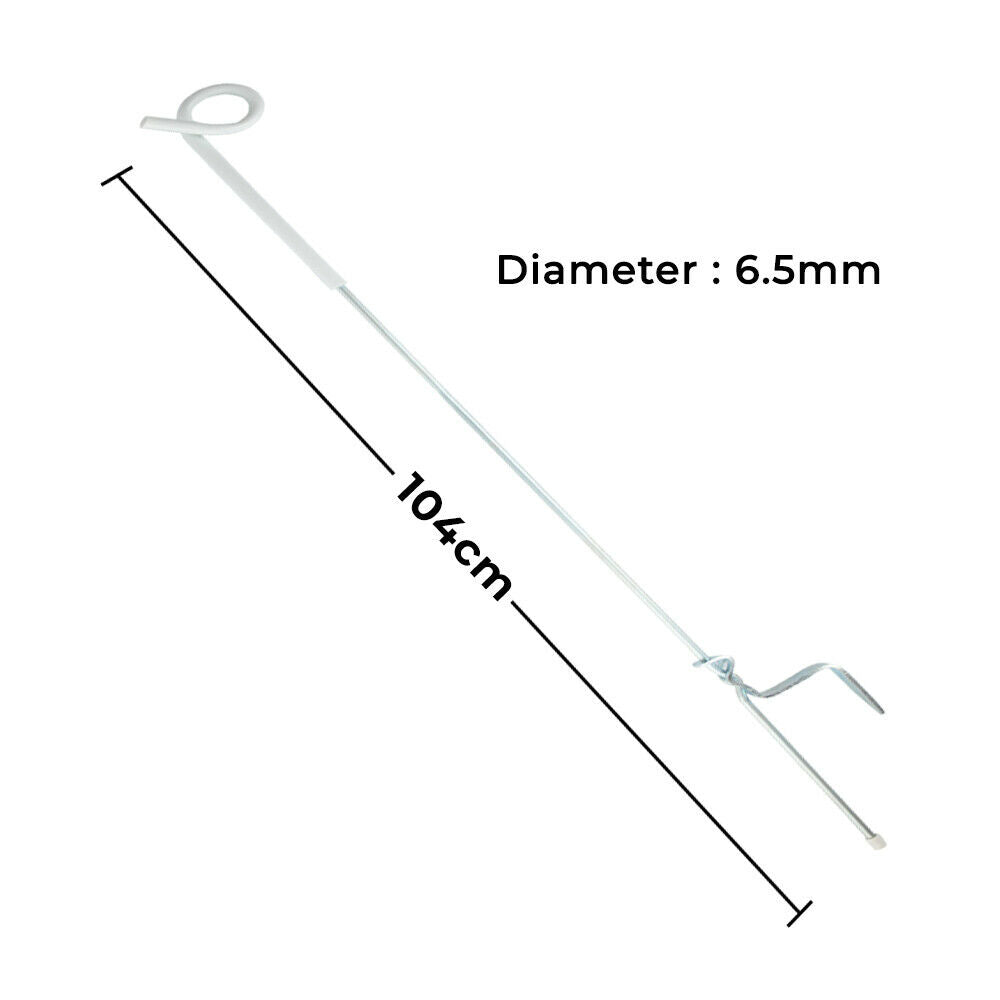 20PCS Tread in Pigtail Steel Posts Fence Pigtail Posts Electric Fence Anti-rust Pig Tail Strip Graze for Graze Farming Tape Fencing