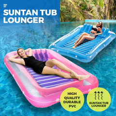 Sun Tan Tub Pool Inflatable Head Rest Pool Beach