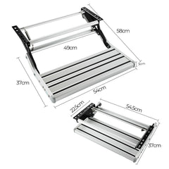 Single Caravan Step Aluminium Pull Out Folding Caravan one Step Camper Trailer Motorhome RV