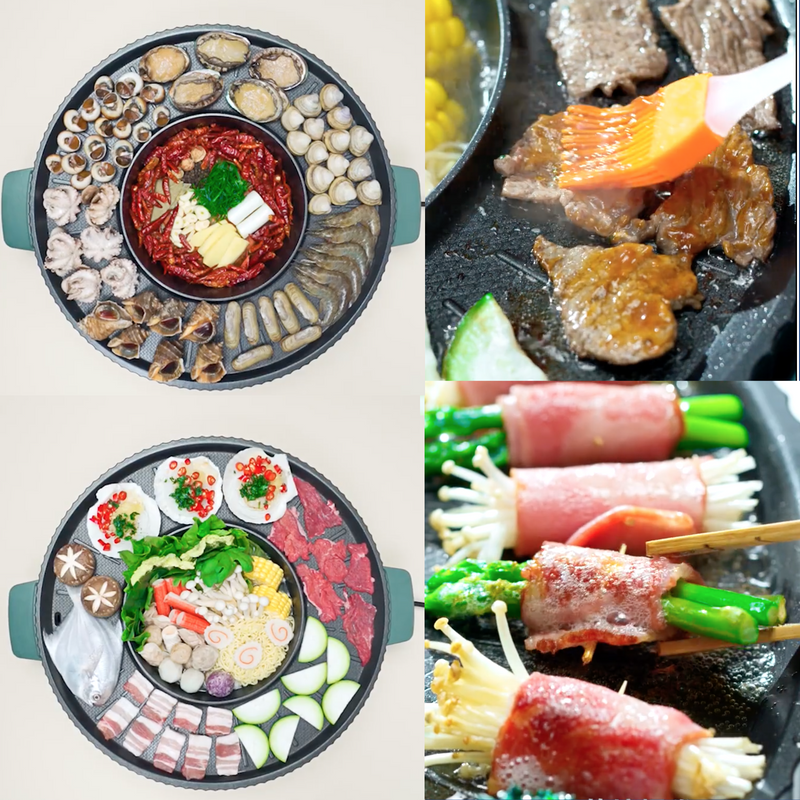 Food Party Hot Pot And Grill Electric Smokeless Grill With, 42 OFF