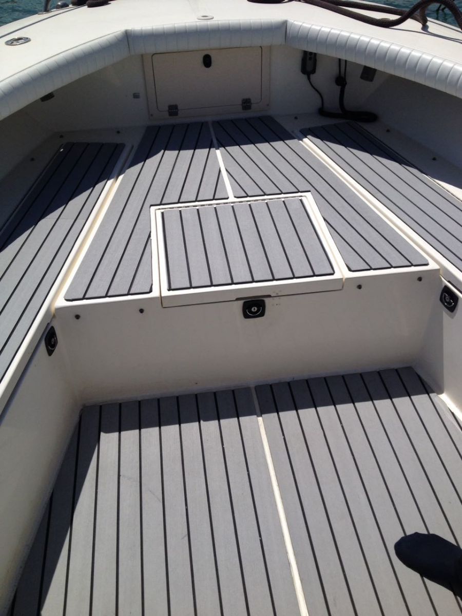 EVA Boat Flooring Mat Foam Boat Decking Faux Teak Marine Mat Boat Carpet Sea Deck Marine Flooring for Motorboat RV Yacht Kayak Surfboard 240cmx90cm