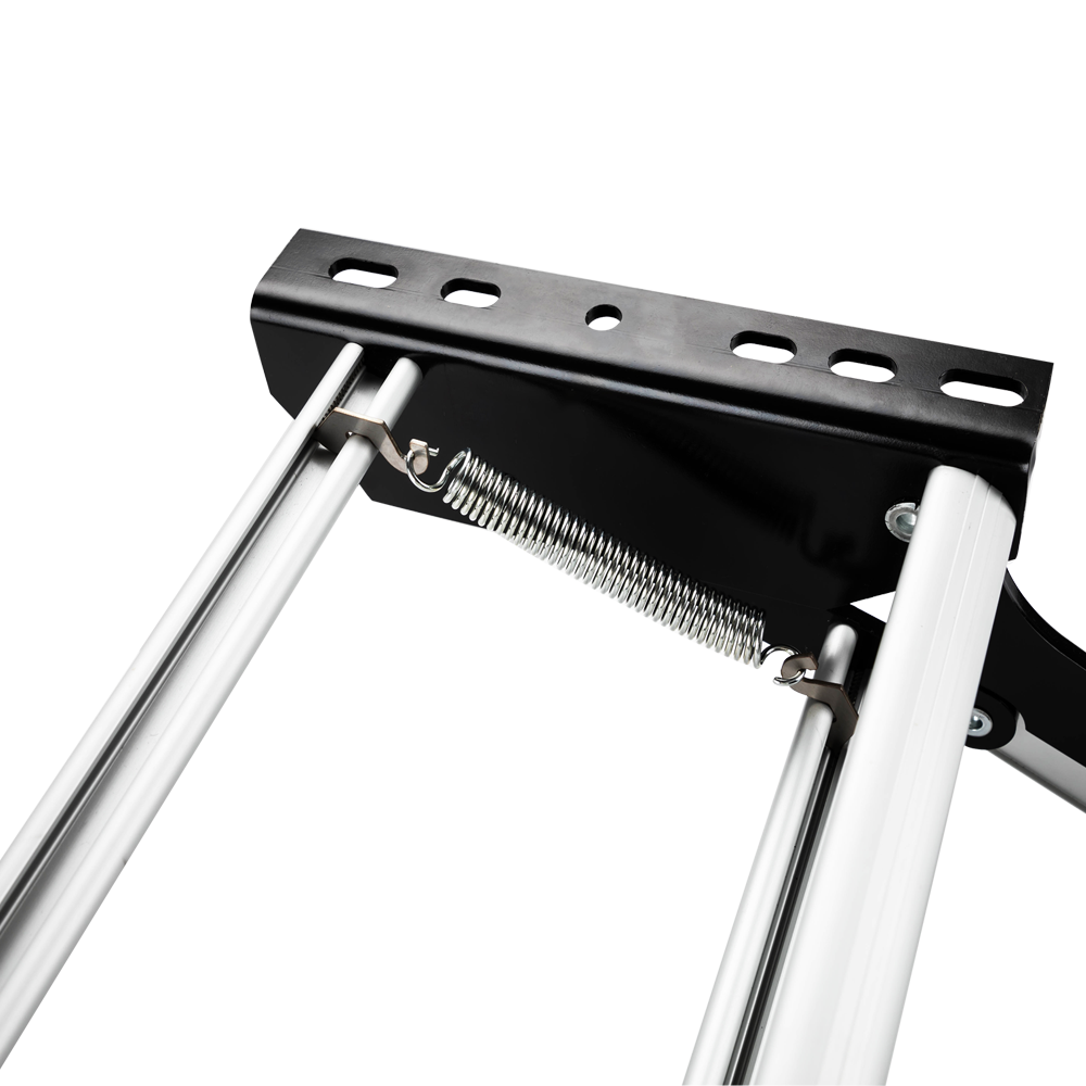 Aluminium Alloy Caravan Double Step Foldable Pull Out Step with 12V LED Light Pedal Manual Telescopic Pedal Anti Skid for Motorhome RV Camper Van 2 Stpes