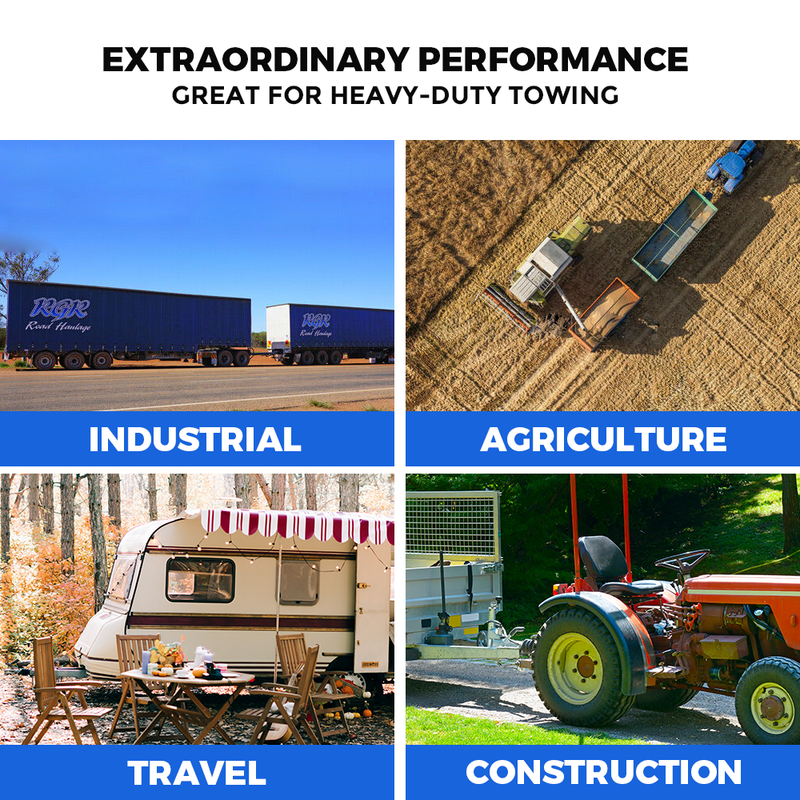 Heavy Duty 8 Ton Ball Combo Pintle Tow Hook Receiver Arm Hitch Towing