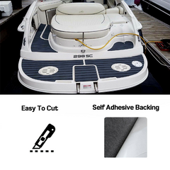 EVA Foam Boat Flooring Mat Faux Decking Teak Marine Mat Boat Carpet Sea Deck Flooring for Motorboat RV Yacht Kayak Surfboard 240cmx90cm Dark Grey