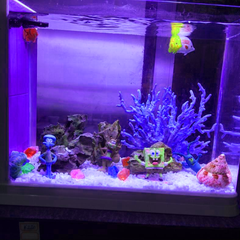 11 PCS Fish Tank Ornaments PVC Aquarium Decorations Fish Bowls SpongeBob Square Pants For Saltwater and Freshwater Tank
