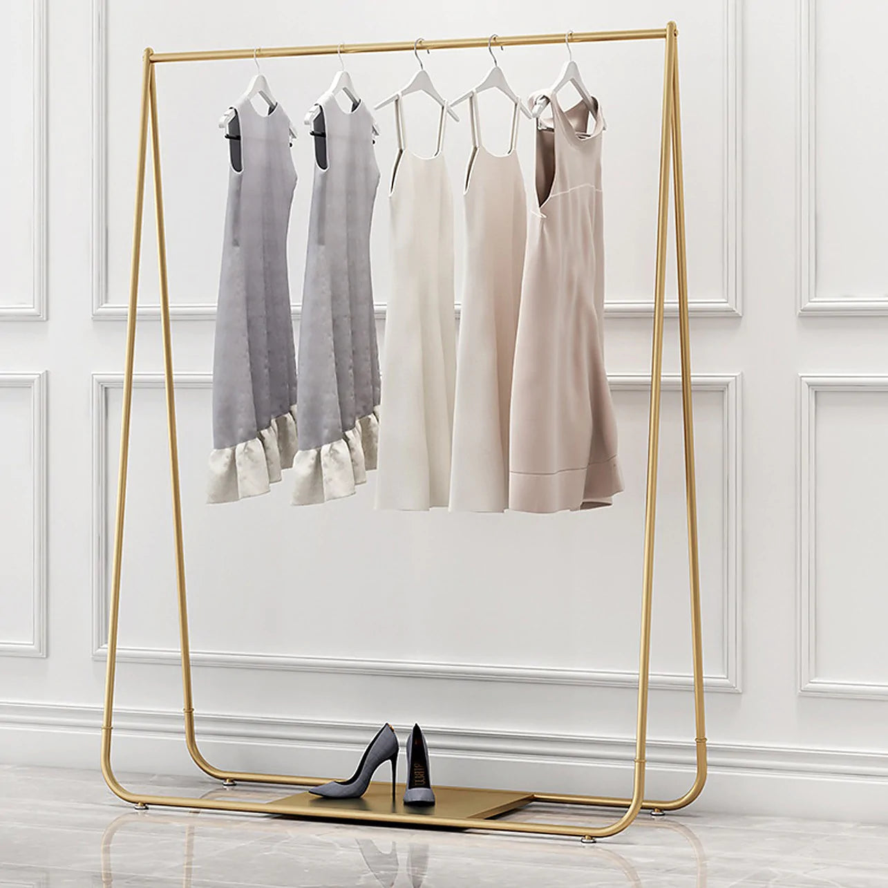 Gold Clothing Rack | Stylish and Heavy Duty | For Retail Shop & Home ...