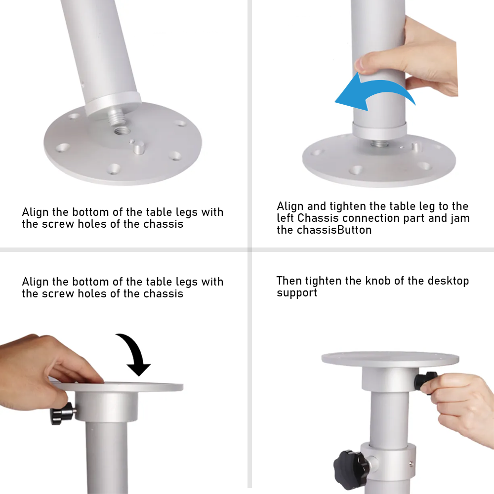 RV Aluminum Table Leg Pedestal Durable for Caravan Boat Motorhome Furnitur