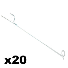 20PCS Tread in Pigtail Steel Posts Fence Pigtail Posts Electric Fence Anti-rust Pig Tail Strip Graze for Graze Farming Tape Fencing