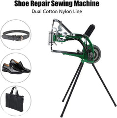 Shoe Repair Leather Cobbler Sewing Machine Black with Needles Leather Craft Kit