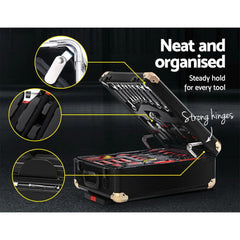 1375PCS Portable Tool Kit Trolley Comprehensive Repair Universal DIY Hand Tools Case Mechanics Toolbox Set Organiser Box with Wheels and Locks 50X37X10CM
