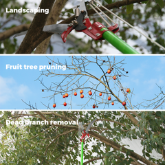 Alston 8M Detachable Pole Pruning Saw Tree Trimmer Extendable Shearing Loppers Hand Pole Saw With Storage Bag Portable Long Reach Yard Garden Pruning Cutter